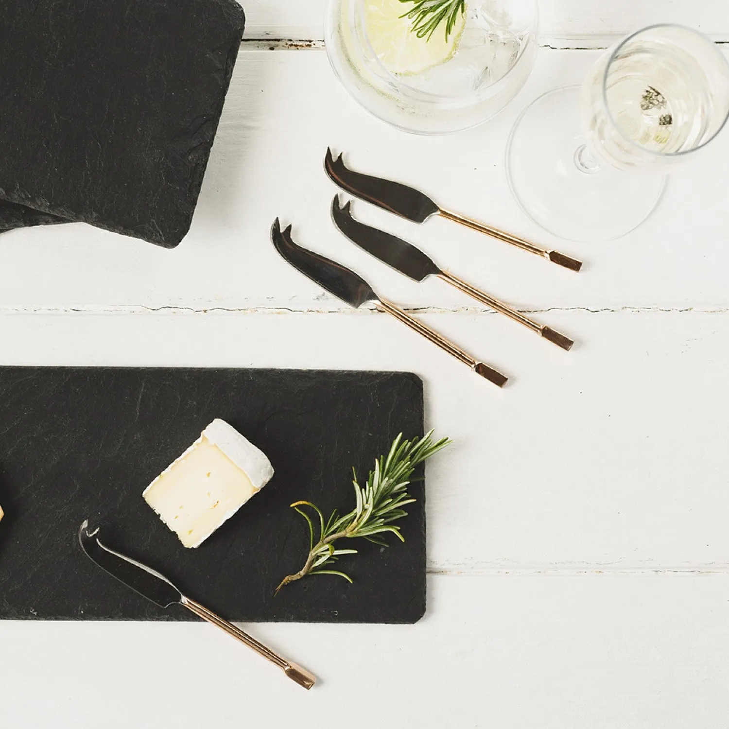 4 Mini Copper Cheese Knives