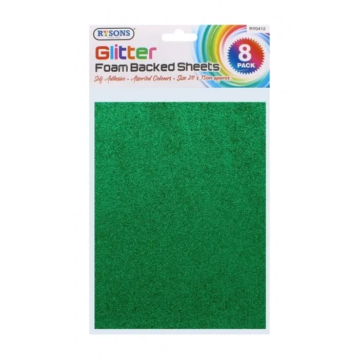 A5 Glitter Foam Sheets 8 Pack (RY-0412)