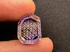 Ametrine Fabulous Handcarved Fantasy cut reverse carving 13.70 Carats