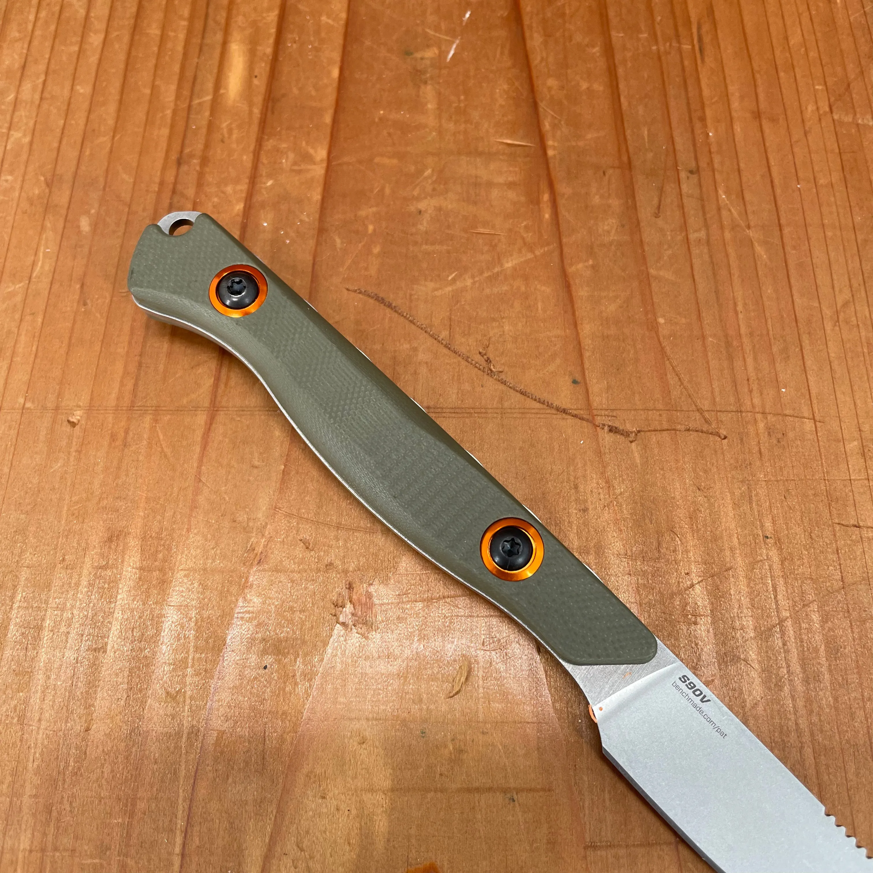 Benchmade 15700-01 Flyway 2.7" Straight Back CPM-154 Fixed Blade OD Green G10 Handle with Sheath