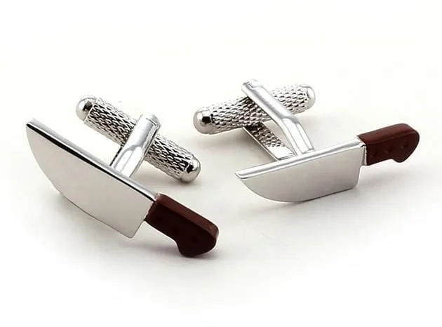 Brown Handled Carving Knives Cufflinks