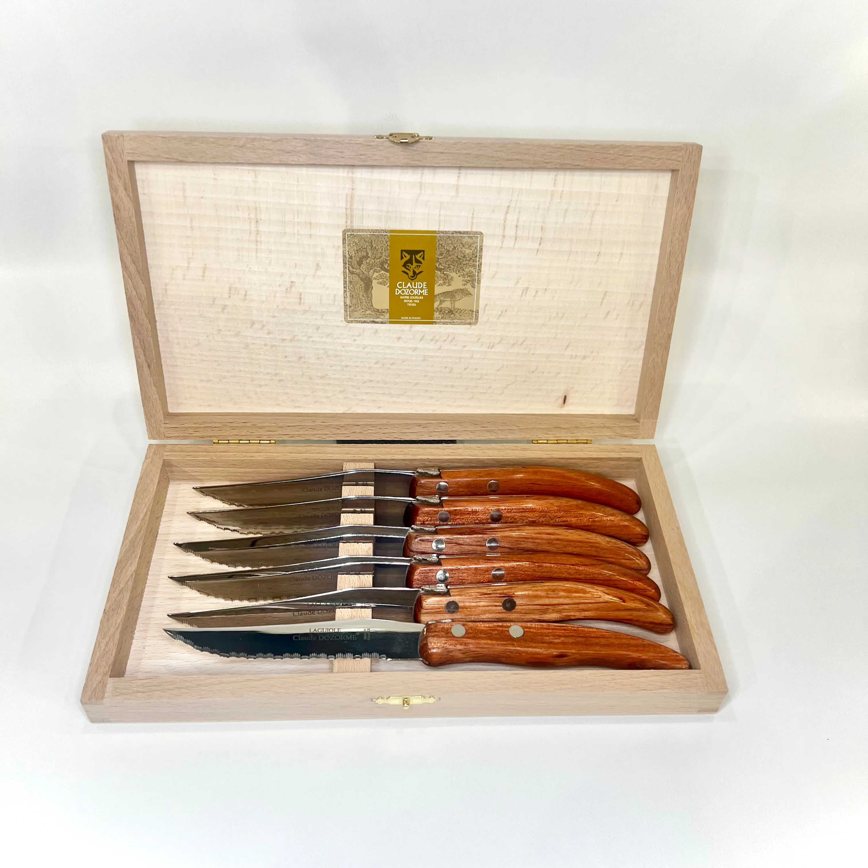 Claude Dozorme Berlingot Steak Knives - Exotic Wood