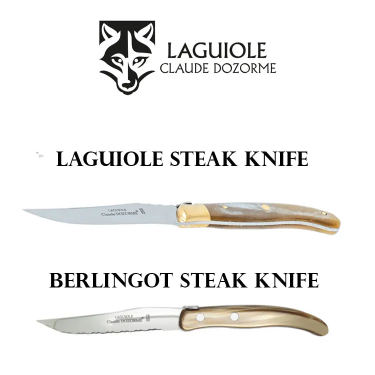Claude Dozorme Berlingot Steak Knives - Flake