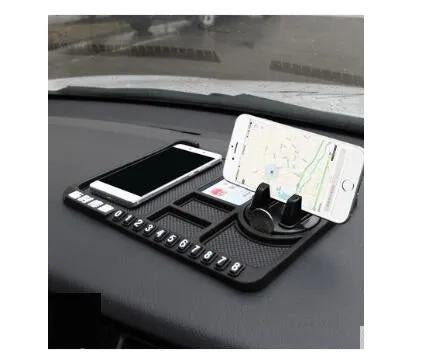 Color: Large Rotating Black Circle - Car mobile phone bracket car