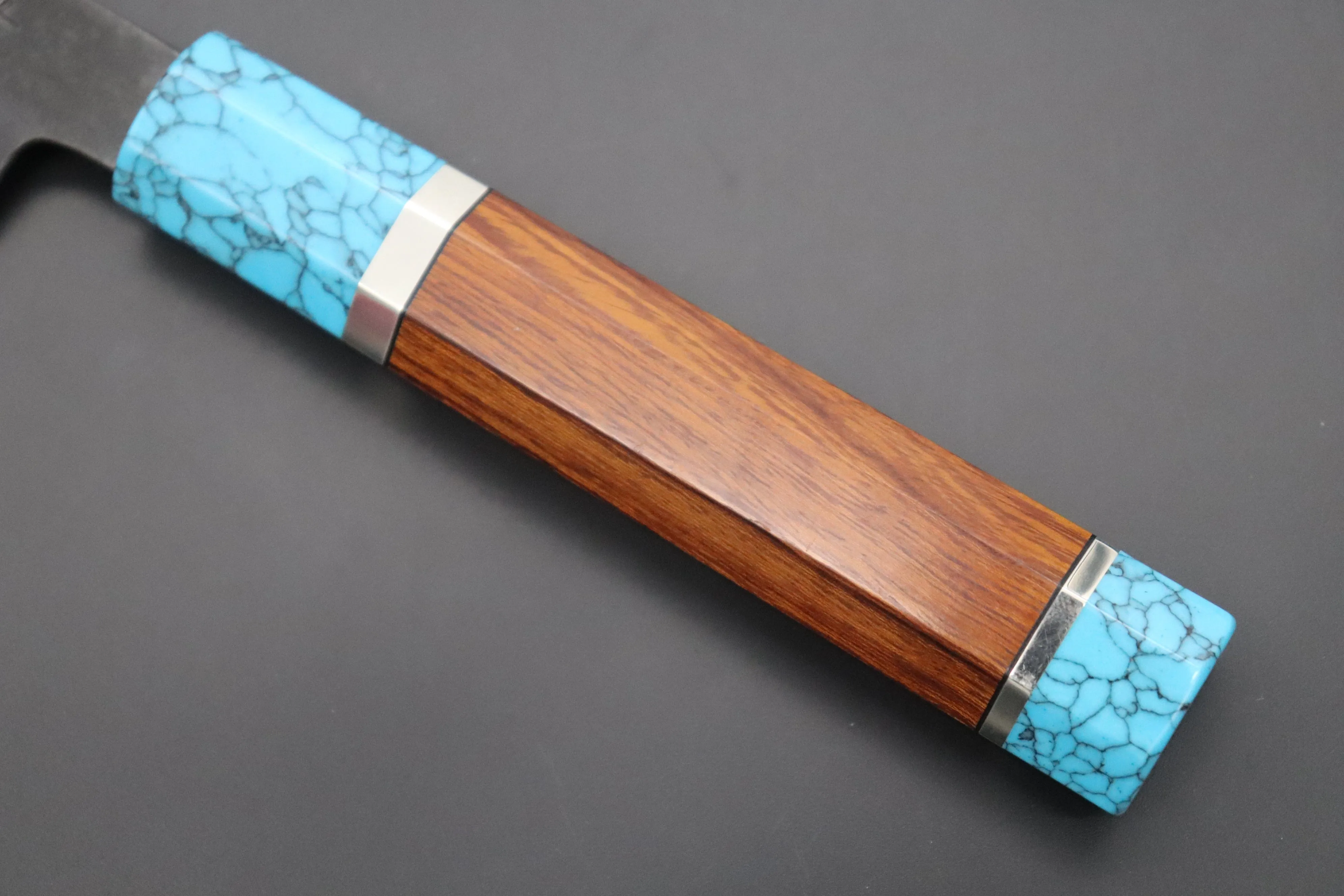 Custom Limited Edition, Hinoura White Steel No.1 Kurouchi Series HS1-4SP10 Wa Santoku 165mm (6.4 Inch)