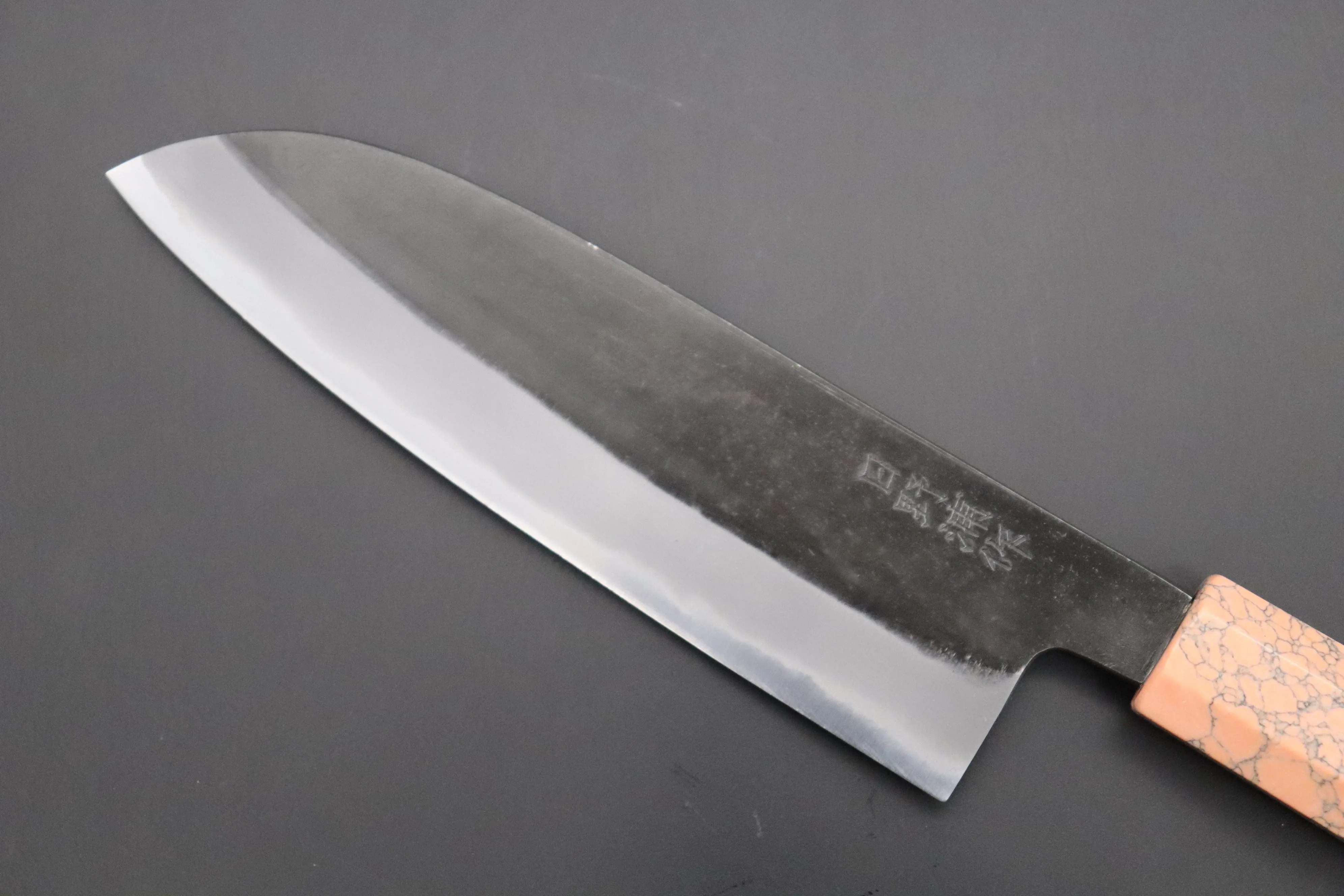 Custom Limited Edition, Hinoura White Steel No.1 Kurouchi Series HS1-4SP15 Wa Santoku 165mm (6.4 Inch)