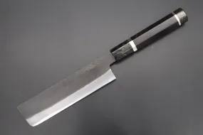 Custom Limited Edition, Hinoura White Steel No.1 Kurouchi Series HS1-5SP4 Nakiri 165mm (6.4 Inch)