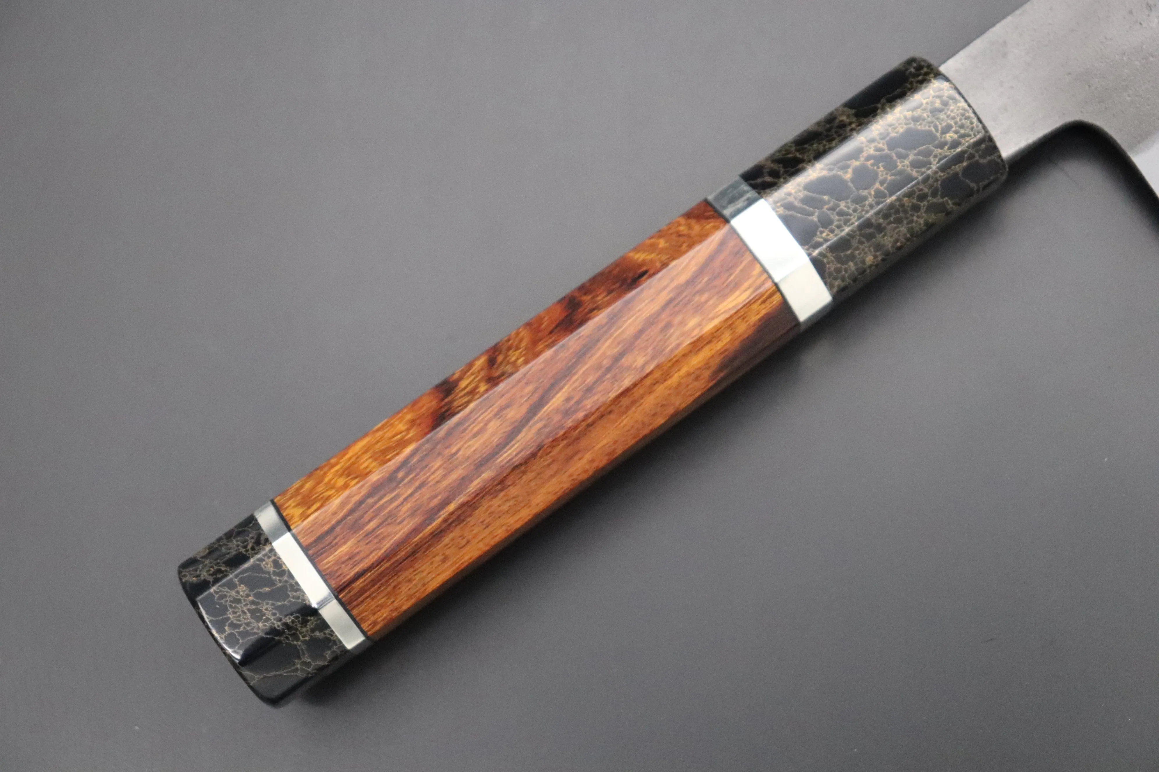 Custom Limited Edition, Hinoura White Steel No.1 Kurouchi Series HS1-5SP8 Nakiri 165mm (6.4 Inch)
