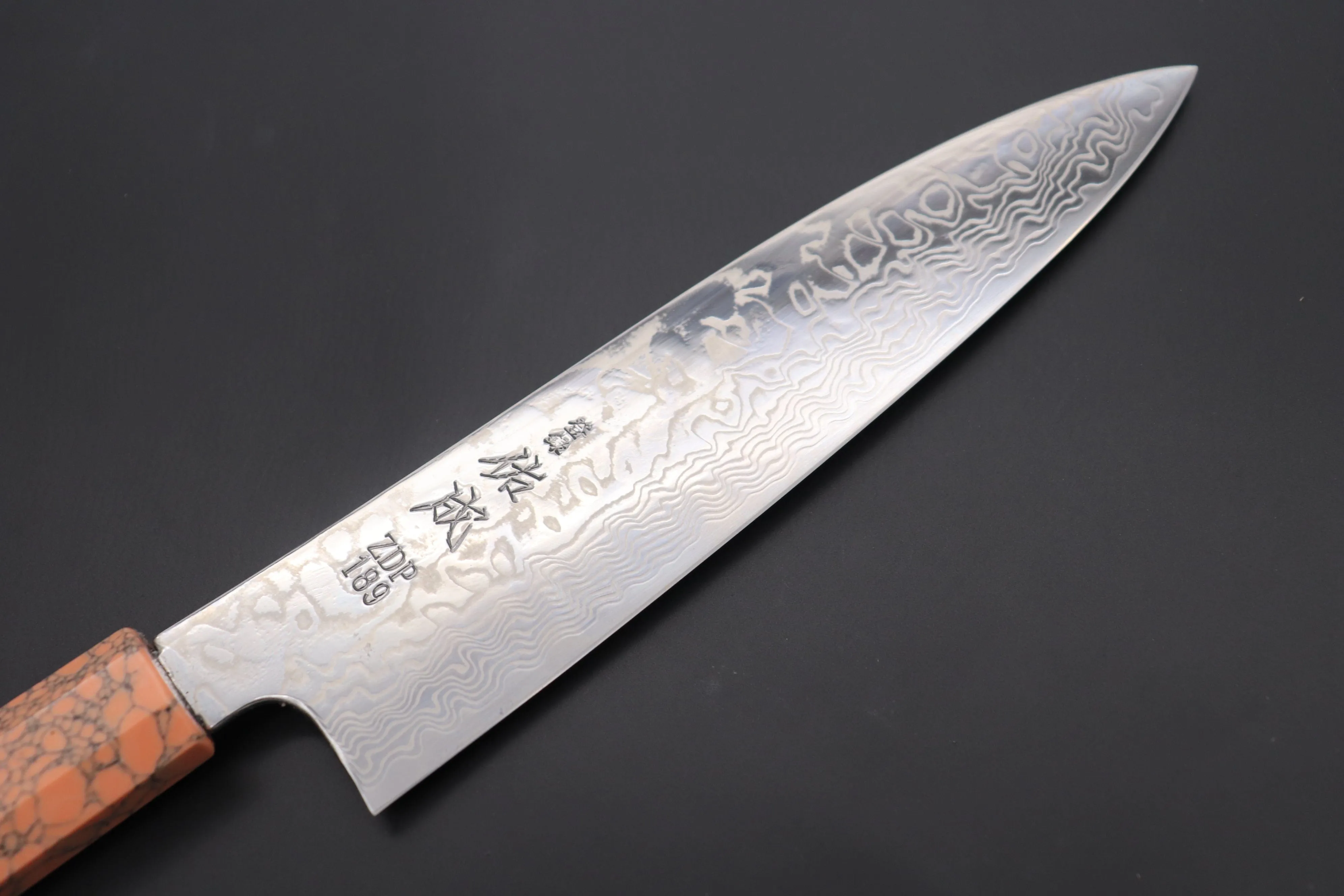 Custom Limited Edition, Sukenari ZDP-189 Nickel Damascus Wa Gyuto 210mm (8.2 inch, SCL-421)