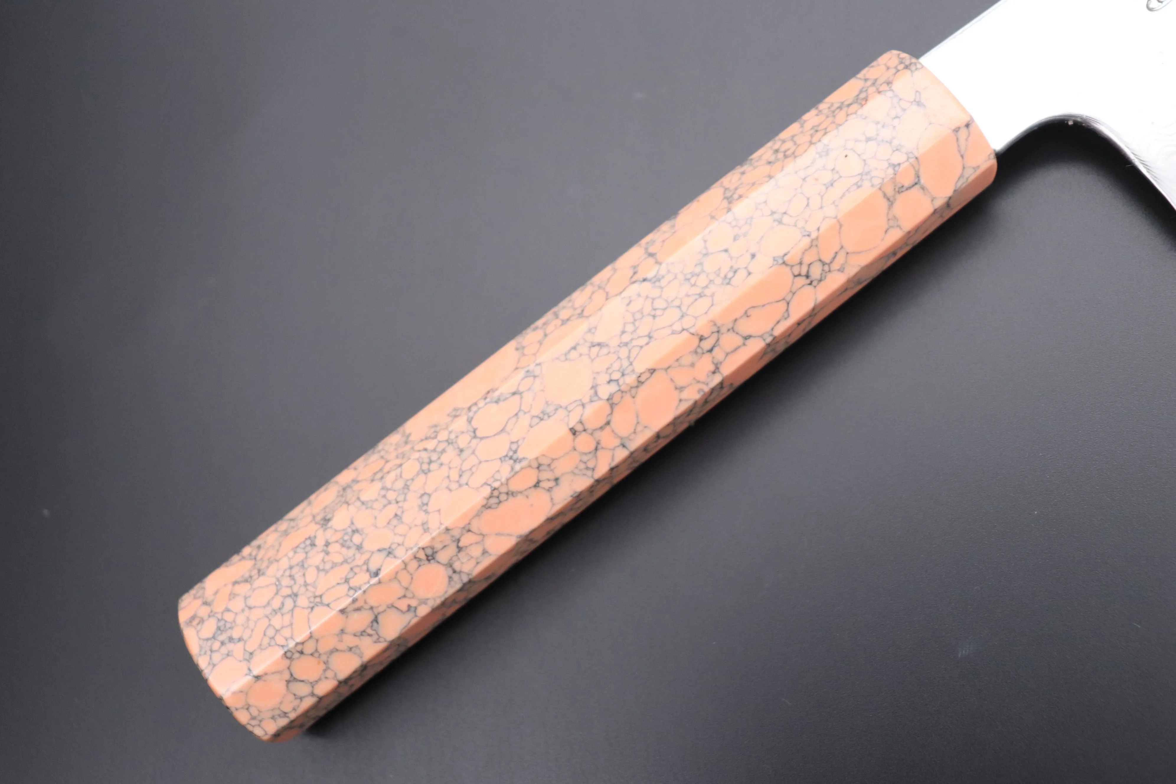 Custom Limited Edition, Sukenari ZDP-189 Nickel Damascus Wa Gyuto 210mm (8.2 inch, SCL-421)