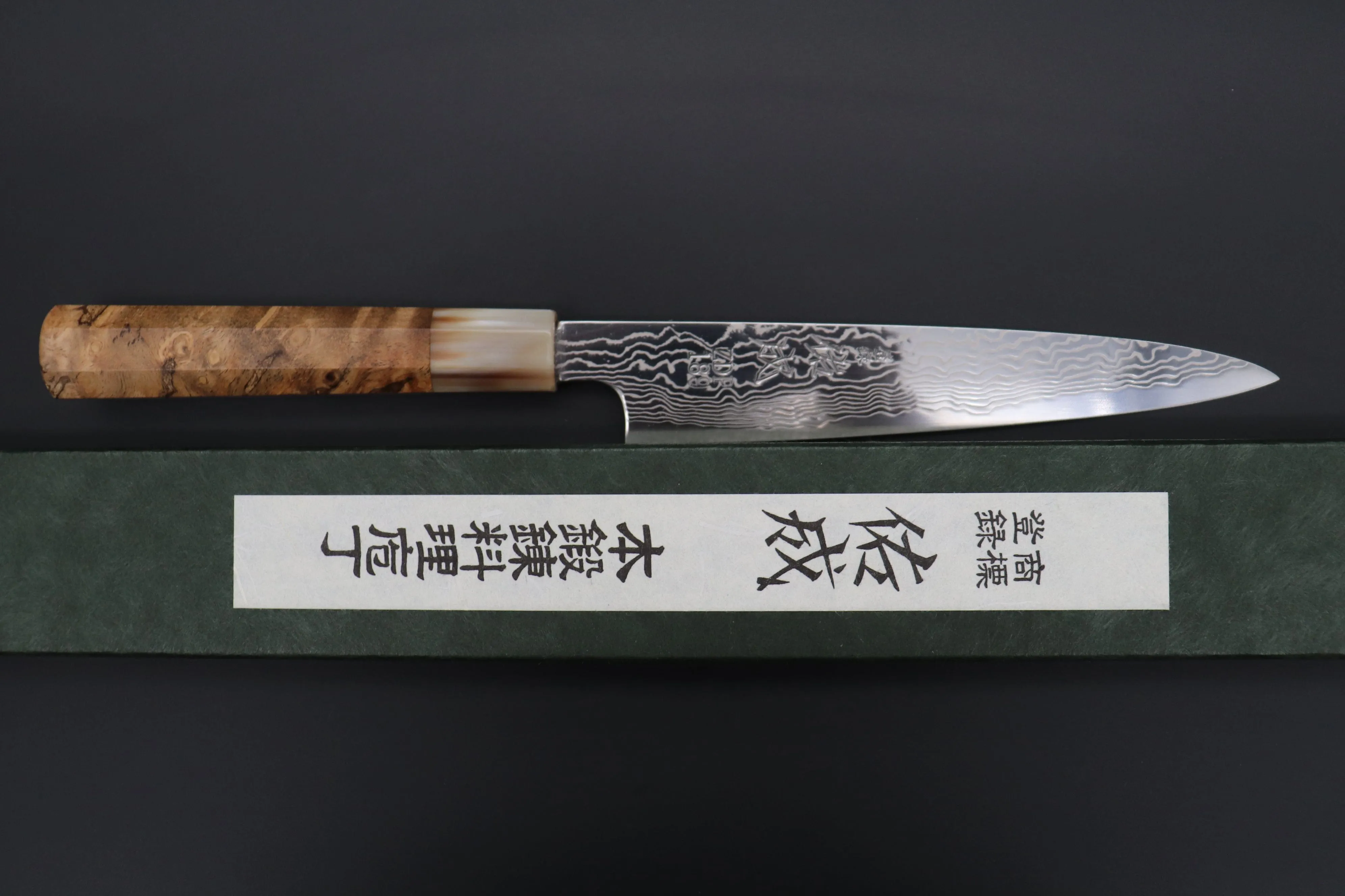 Custom Limited Edition, Sukenari ZDP-189 Nickel Damascus Wa Petty 165mm (6.4 inch, SCL-448)
