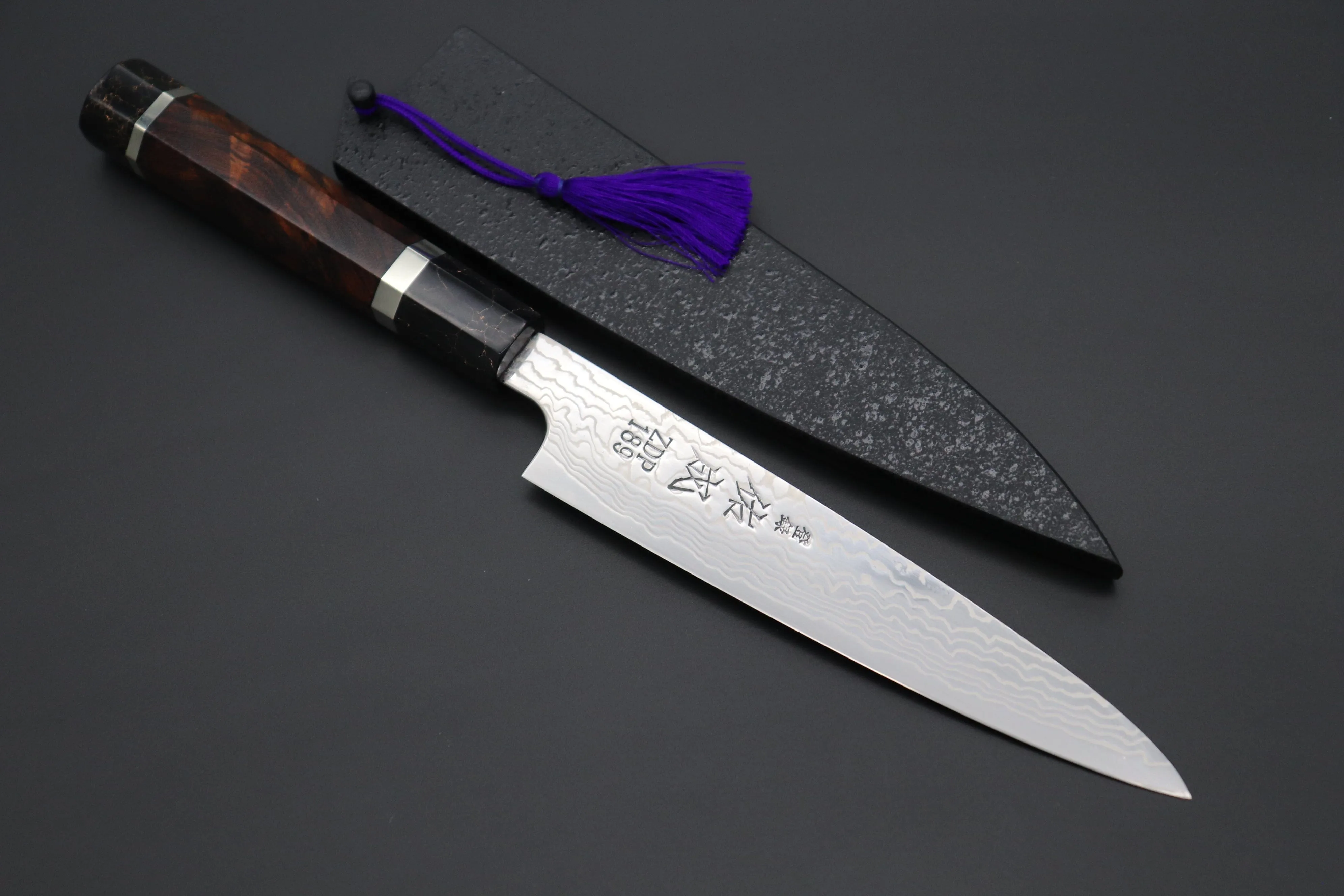 Custom Limited Edition, Sukenari ZDP-189 Nickel Damascus Wa Petty 165mm (6.4 inch, SCL-449)