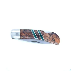 Double Sided Malachi Spalted Beech 3" Linerlock Knife