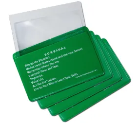 Fresnel Lens Magnifier Firestarter 4-pack - 5col Survival Supply