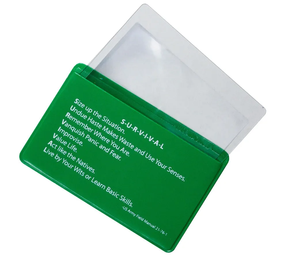 Fresnel Lens Magnifier Firestarter 4-pack - 5col Survival Supply