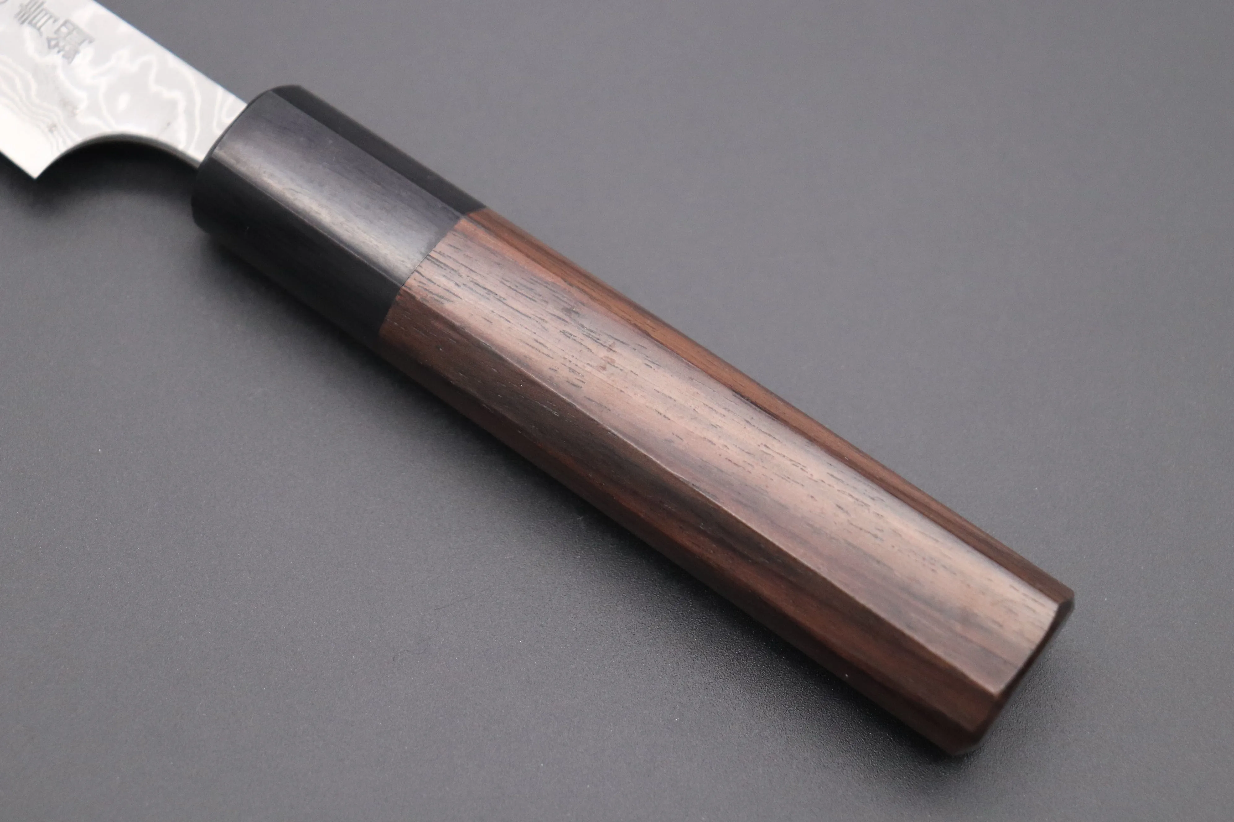 Fu-Rin-Ka-Zan Aogami Super Custom Damascus Series FASD-1P Wa Paring 80mm (3.1 inch, Octagonal Red-Sandalwood Handle)