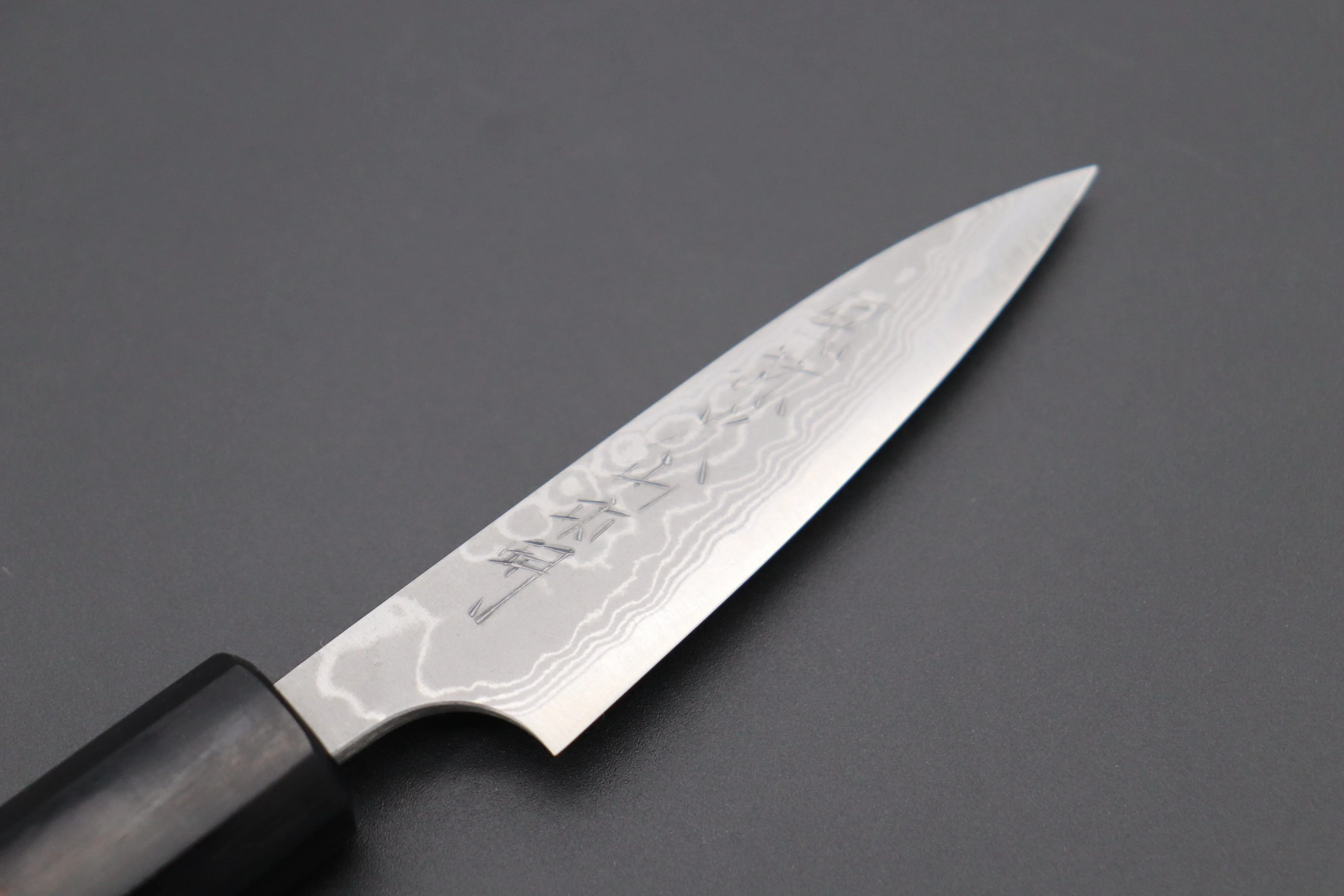 Fu-Rin-Ka-Zan Aogami Super Custom Damascus Series FASD-1P Wa Paring 80mm (3.1 inch, Octagonal Red-Sandalwood Handle)