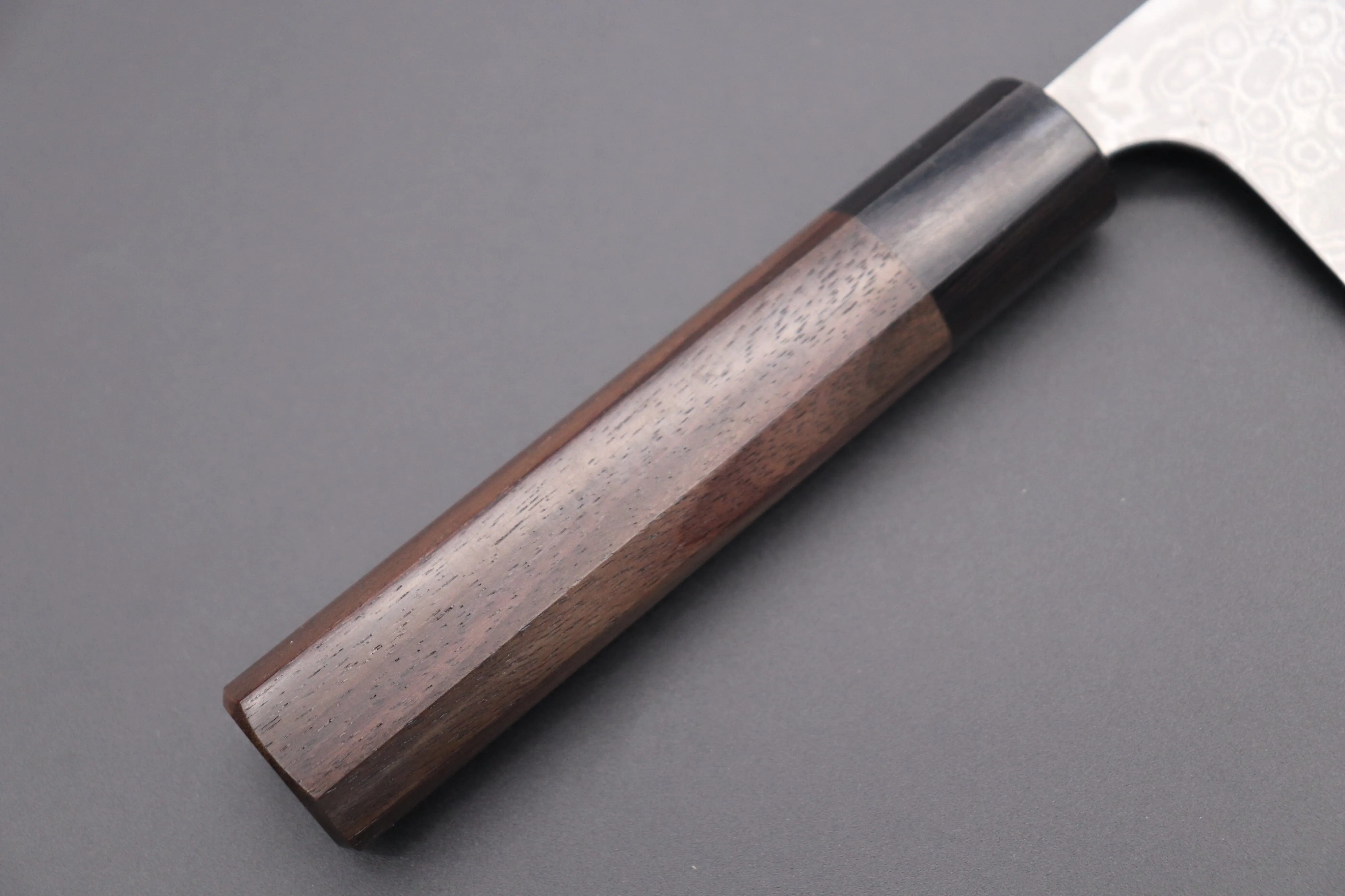 Fu-Rin-Ka-Zan Aogami Super Custom Damascus Series FASD-4 Nakiri 165mm (6.4 inch, Octagonal Red-Sandalwood Handle)