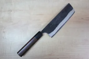 Fu-Rin-Ka-Zan Aogami Super Kurouchi Series FAB-5 Nakiri 160mm (6.2 inch, Octagon Shaped Red-Sandal Wood Handle)