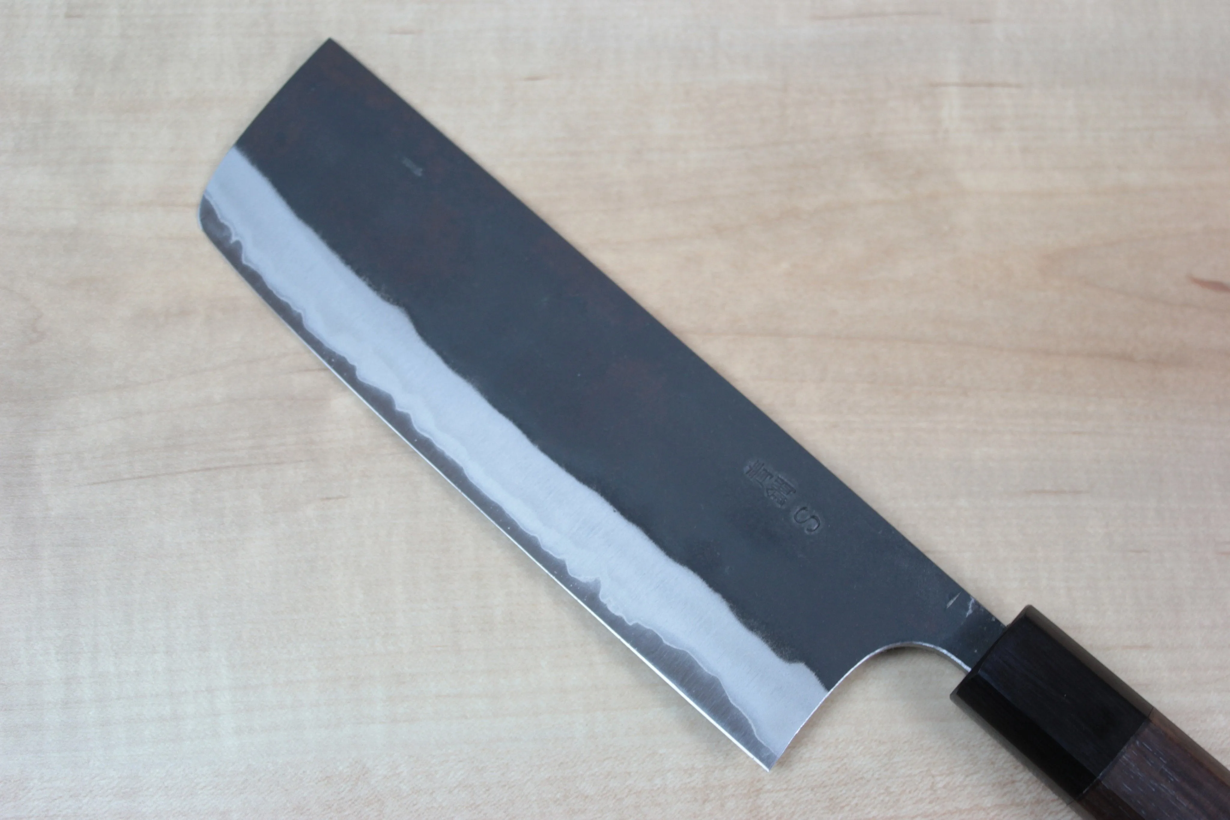 Fu-Rin-Ka-Zan Aogami Super Kurouchi Series FAB-5 Nakiri 160mm (6.2 inch, Octagon Shaped Red-Sandal Wood Handle)