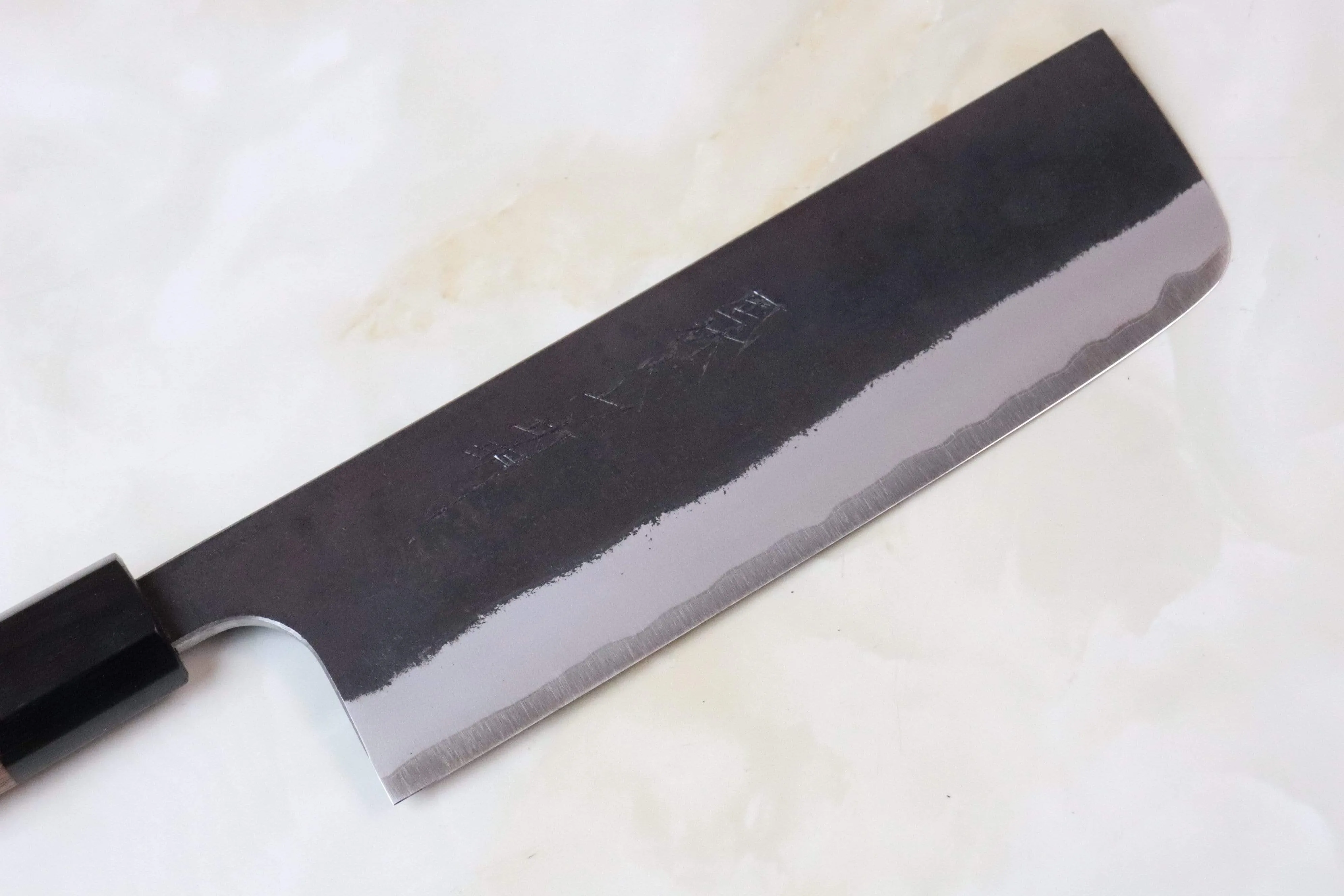 Fu-Rin-Ka-Zan Aogami Super Kurouchi Series FAB-5W Nakiri 160mm (6.2 inch, Octagon Shaped Walnut Wood Handle)