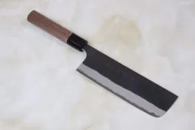 Fu-Rin-Ka-Zan Aogami Super Kurouchi Series FAB-5W Nakiri 160mm (6.2 inch, Octagon Shaped Walnut Wood Handle)