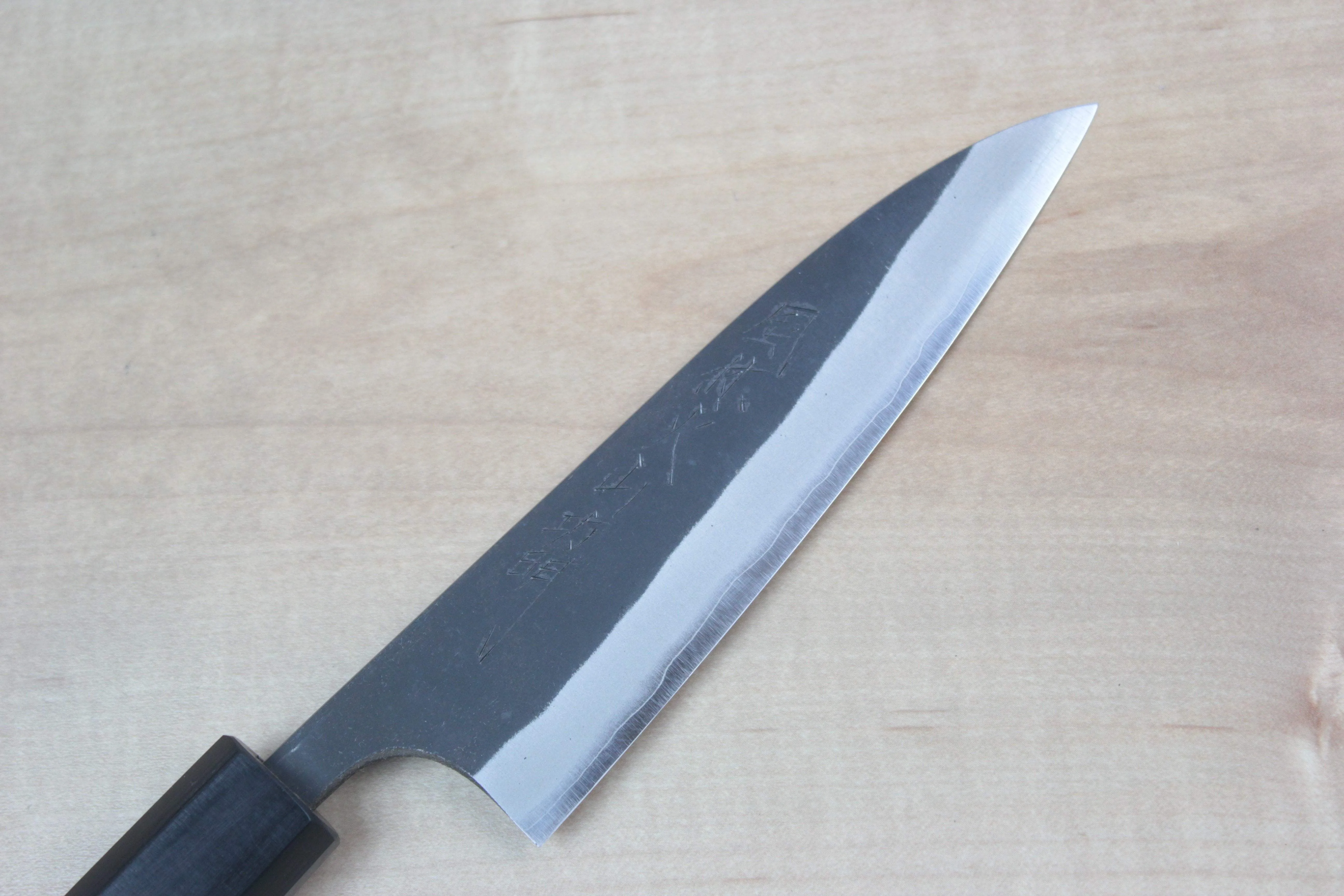 Fu-Rin-Ka-Zan Aogami Super Kurouchi Series Wa Petty (120mm and 150mm, 2 sizes, Octagon Shaped Walnut-Wood Handle)