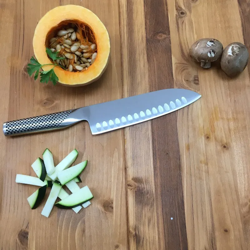 Global G-80 Santoku Granton Edge Knife 18cm