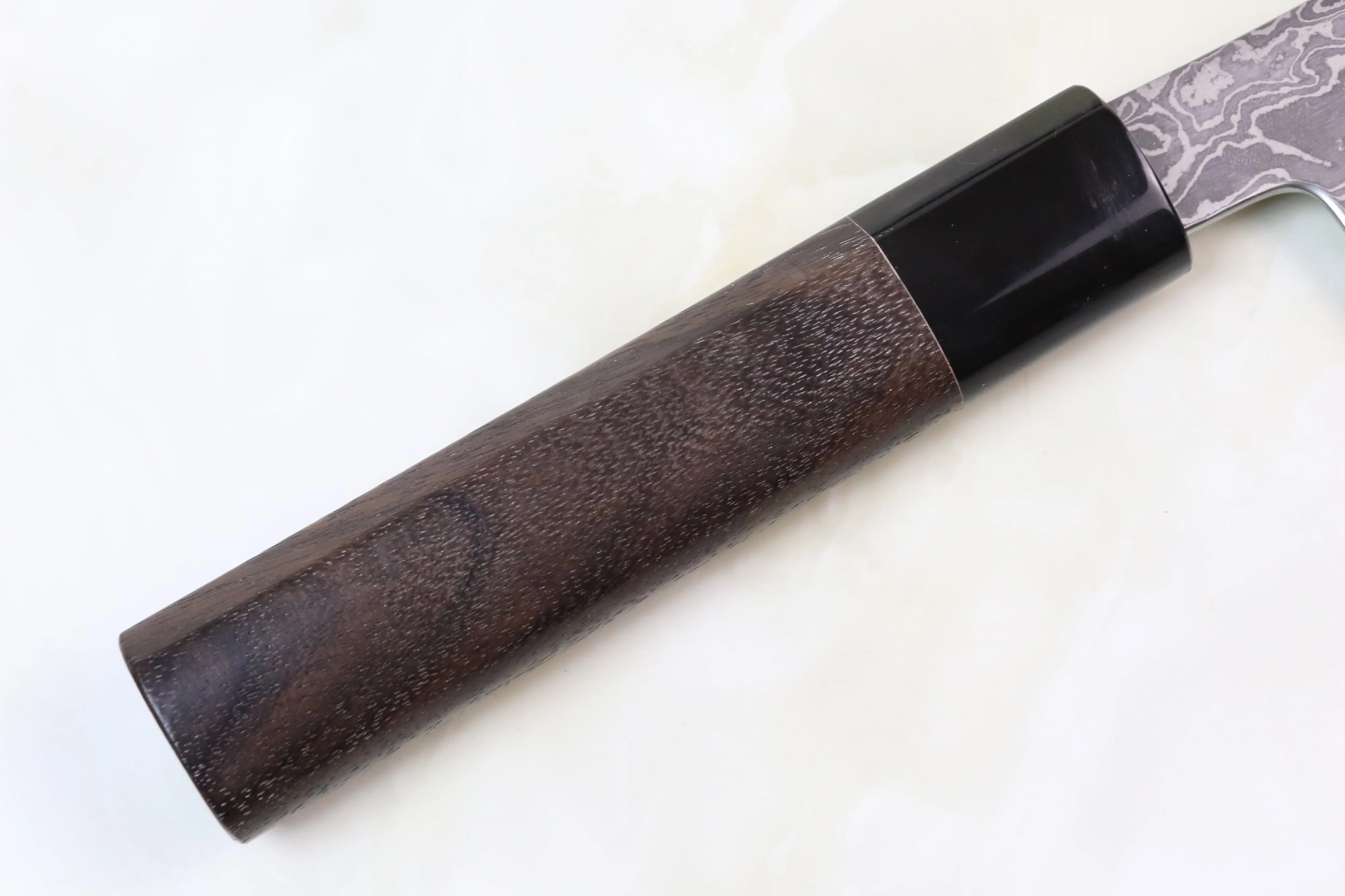 Hinoura Custom Knife ATS-34 Damascus Nakiri 165mm (6.4 inch, TH-10)