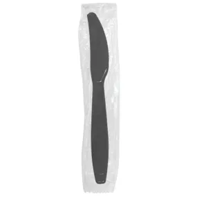 Karat PP Heavy Weight Knives - Black - Wrapped - 1,000 ct