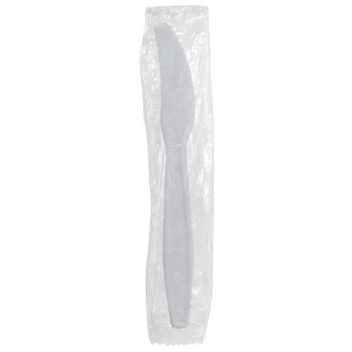 Karat PP Heavy Weight Knives - White - Wrapped - 1,000 ct