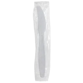 Karat PP Heavy Weight Knives - White - Wrapped - 1,000 ct