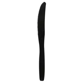Karat PP Medium Heavy Weight Knives Bulk Box - Black - 1,000 ct
