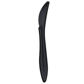 Karat PP Medium Weight Knives Bulk Box - Black - 1,000 ct
