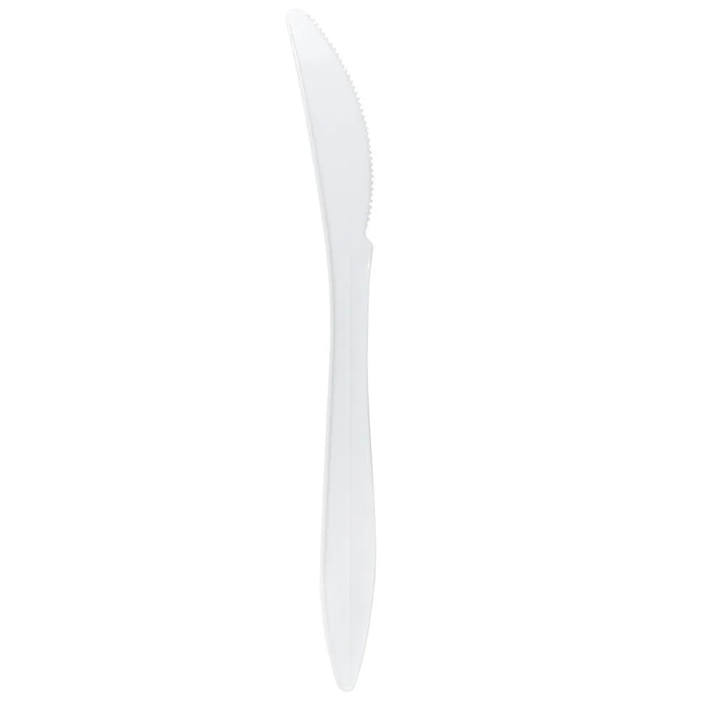 Karat PP Medium Weight Knives Bulk Box - White - 1,000 ct