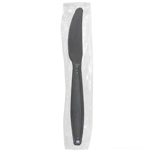 Karat PS Heavy Weight Knives - Black - Wrapped - 1,000 ct
