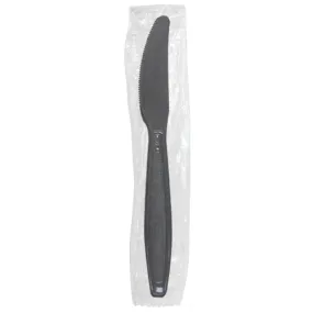 Karat PS Heavy Weight Knives - Black - Wrapped - 1,000 ct