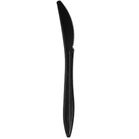 Karat PS Medium Weight Knives Bulk Box - Black - 1,000 ct