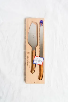 Kiss That Frog Cake Server With Serrated Knife in Box