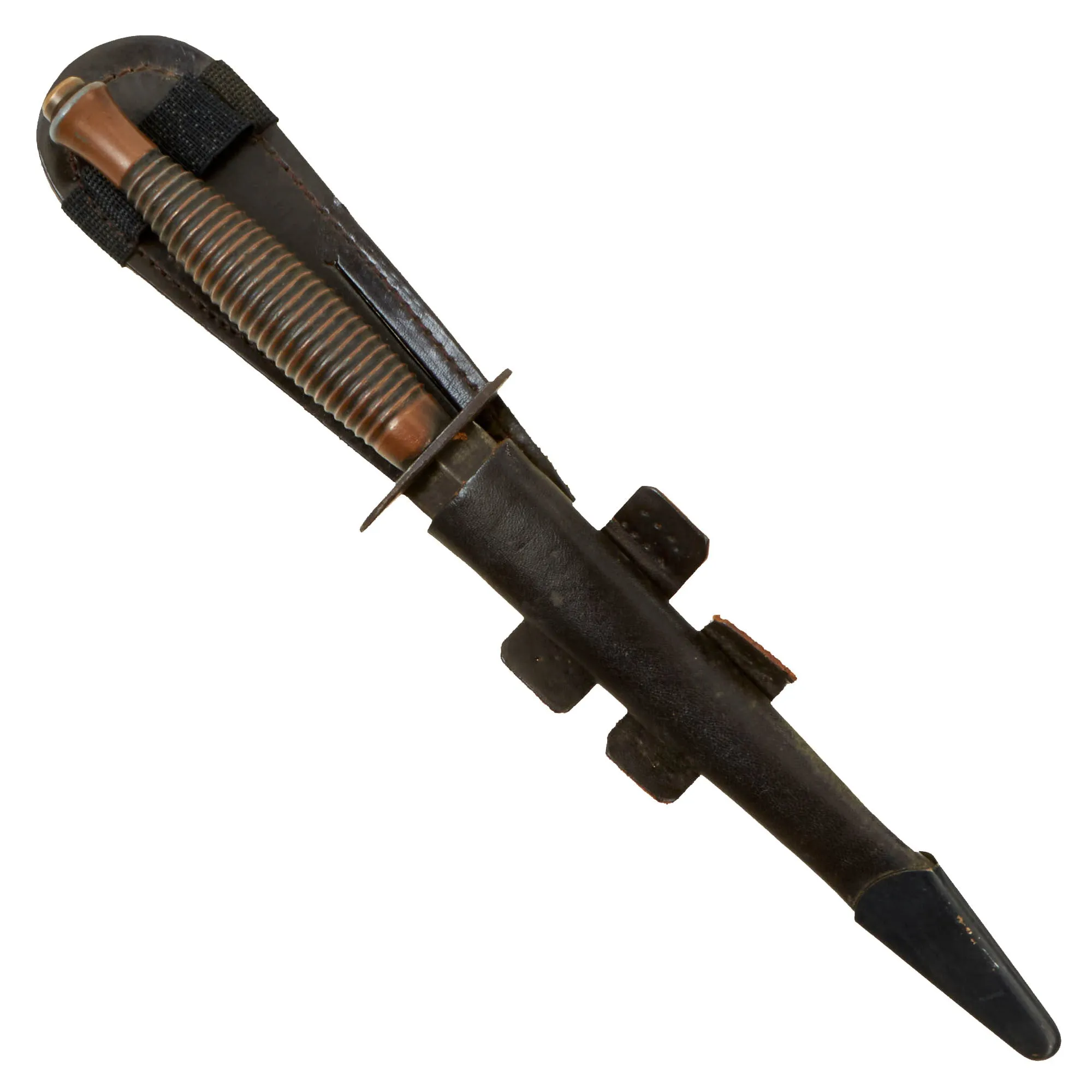 Original British Early Post War 3rd Pattern Fairbairn Sykes Fighting Knife with Scabbard - Marked Sheffield England
