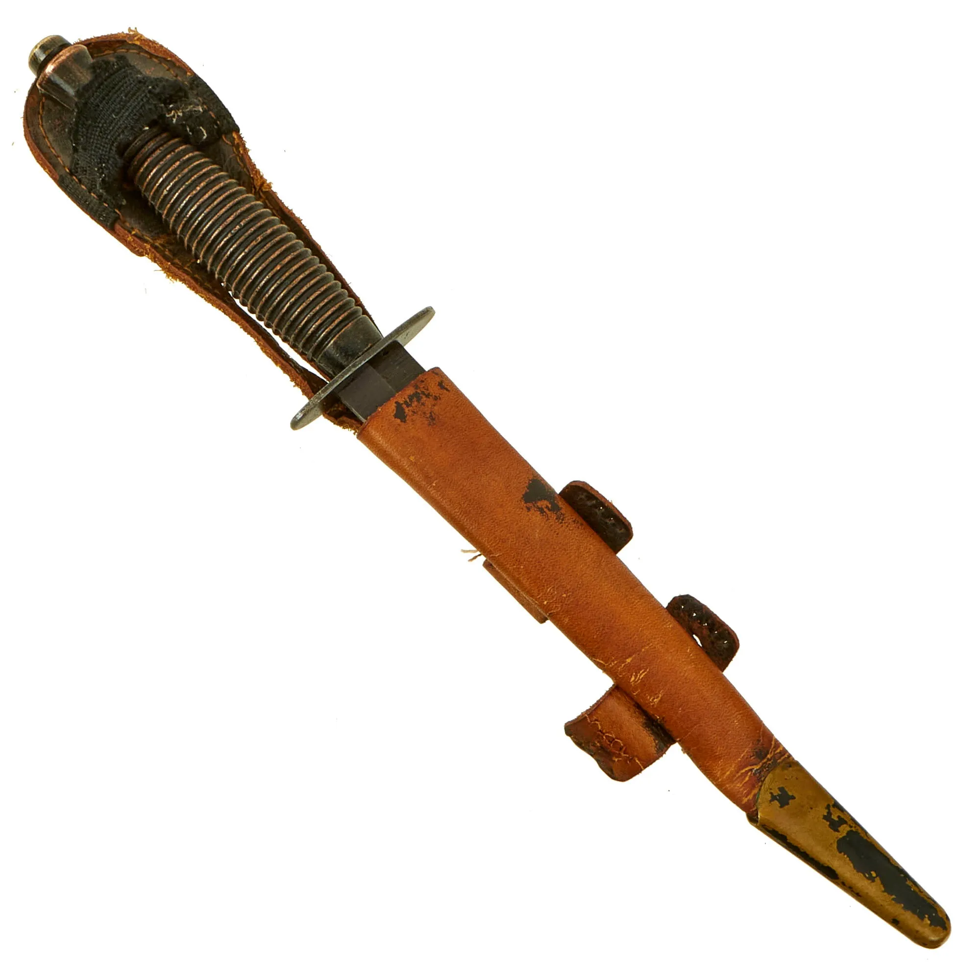 Original British Late WWII or Early Post War 3rd Pattern Fairbairn Sykes Fighting Knife by Rodgers with Scabbard