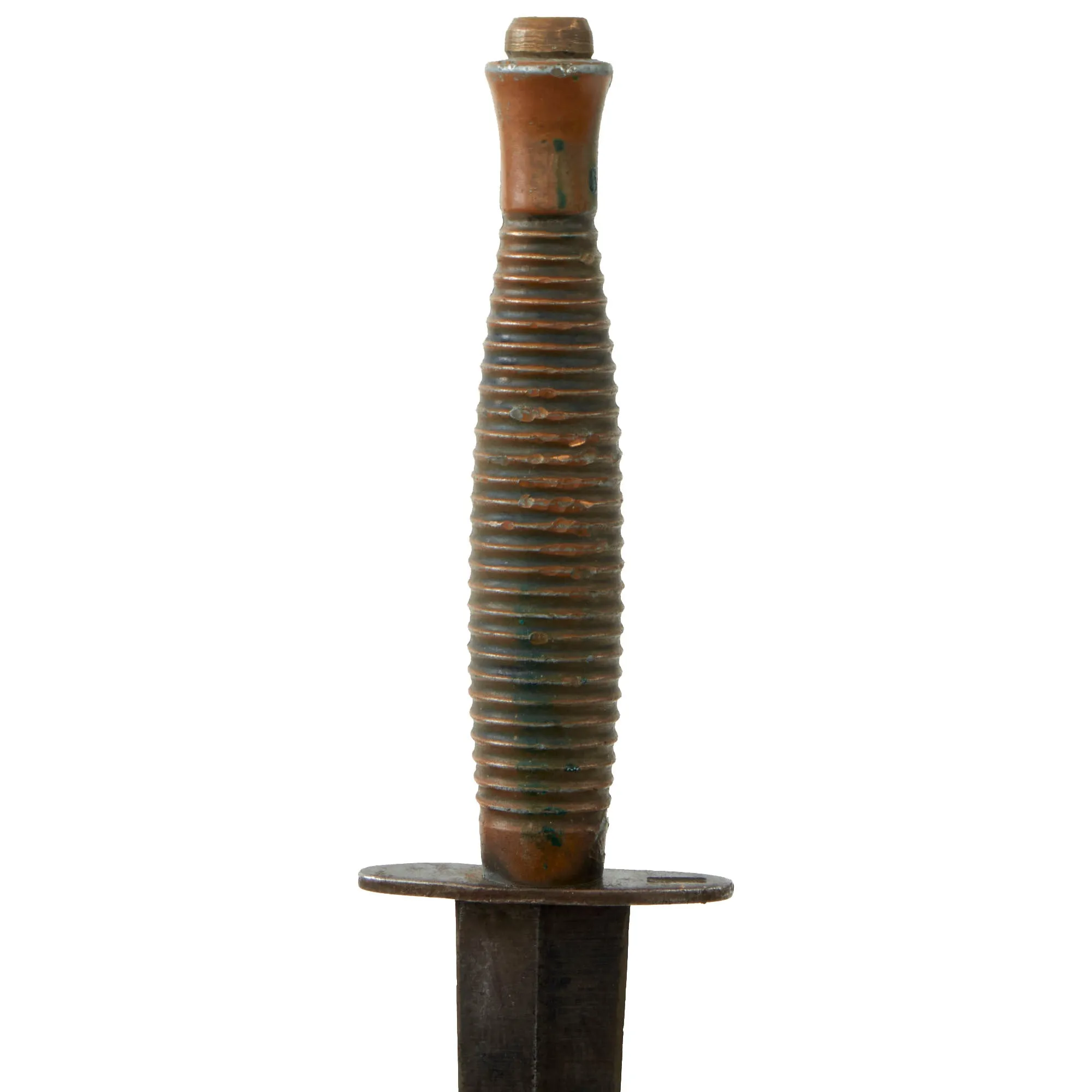 Original British Late WWII or Early Post War 3rd Pattern Fairbairn Sykes Fighting Knife Marked Sheffield England with “Theater Made” Scabbard
