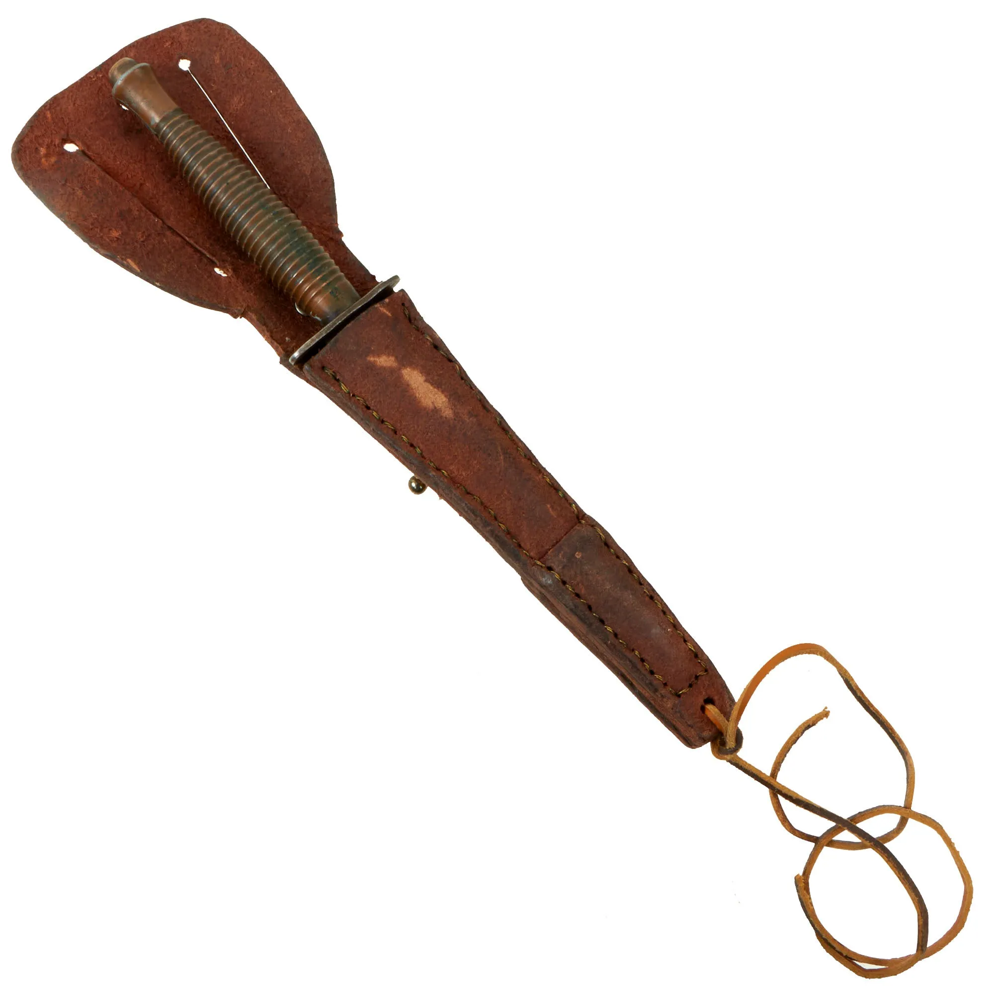 Original British Late WWII or Early Post War 3rd Pattern Fairbairn Sykes Fighting Knife Marked Sheffield England with “Theater Made” Scabbard