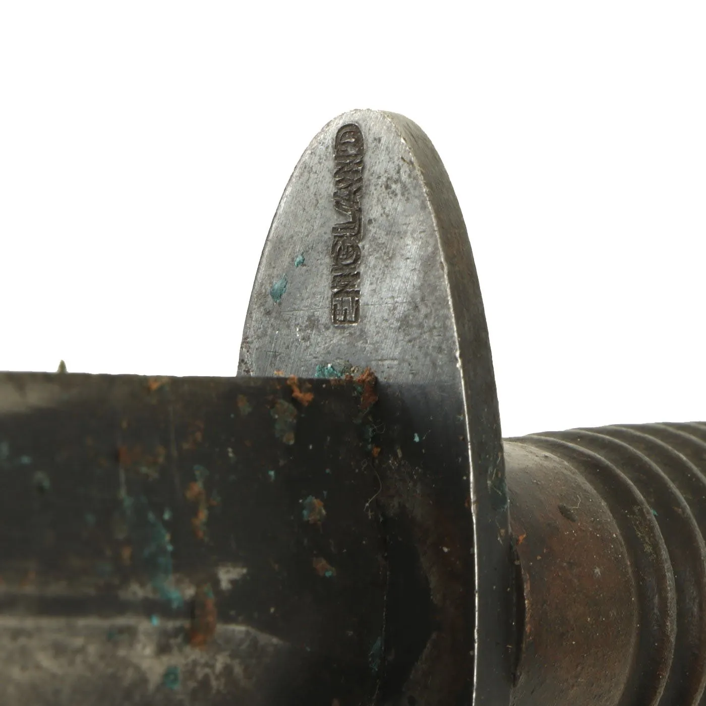 Original British WWII Early 3rd Pattern Broad Arrow Marked Fairbairn-Sykes Fighting Knife with Scabbard