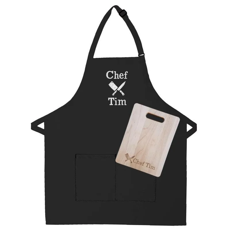 Personalized Laser Engraved Chef Knives Cutting Board (Rectangle or Paddle Shaped Options)