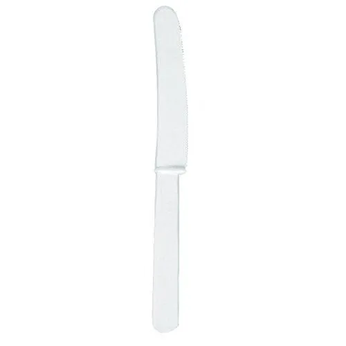 Plastic Cutlery Knives - Frosty White
