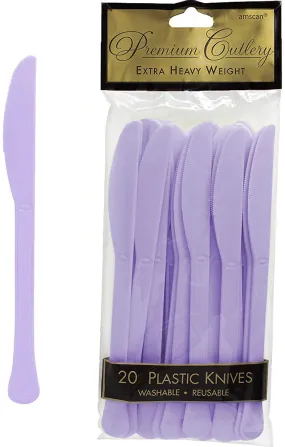 Plastic Cutlery Knives - Lilac