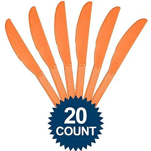 Plastic Cutlery Knives - Orange Peel