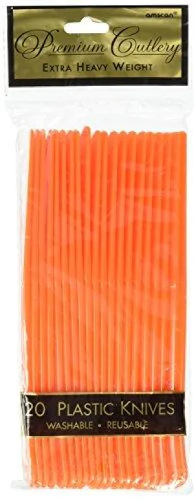 Plastic Cutlery Knives - Orange Peel