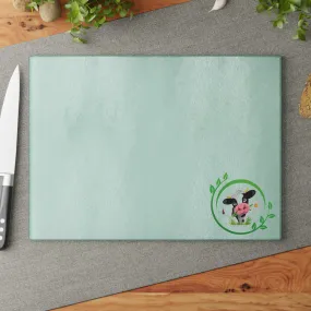 Pleading Cow - Glass Cutting Board